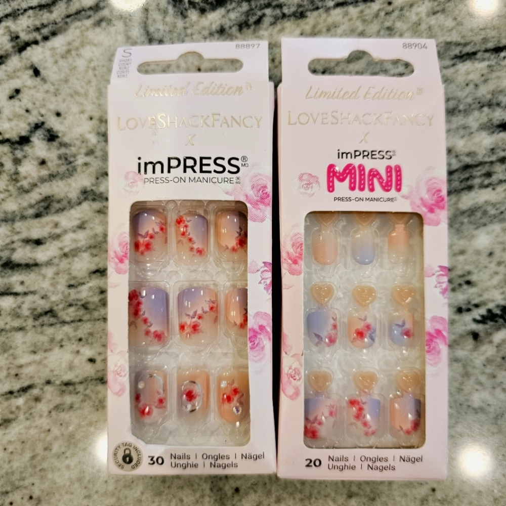 Love Shack Fancy Mommy and Me vintage floral imPress press on manicure n…